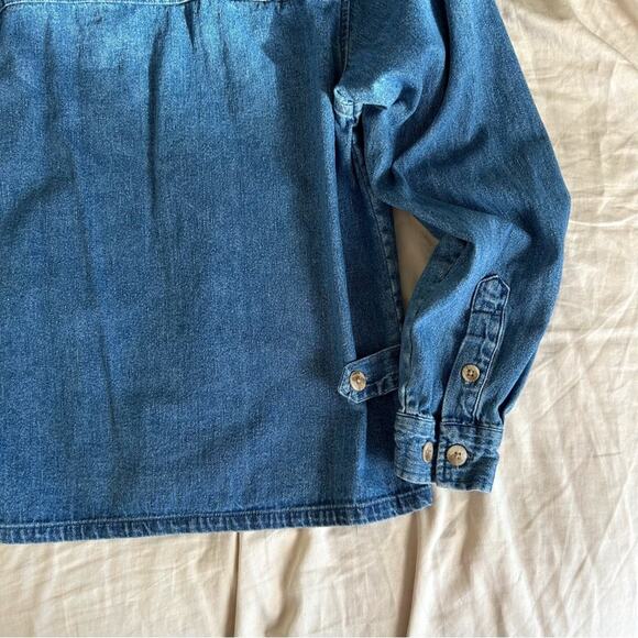 Vintage Christmas Santa Denim Button Down - Picture 7 of 7